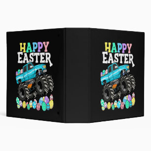 Happy Easter Monster Truck Easter Eggs 3 Ring Binder