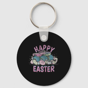 Happy Easter Monster Truck Easter Eggs For Toddler Keychain