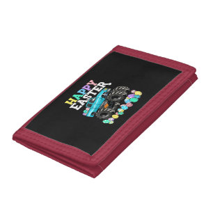 Happy Easter Monster Truck Easter Eggs Tri-fold Wallet