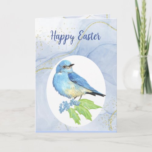 Happy Easter Mountain Bluebird  Holiday Card