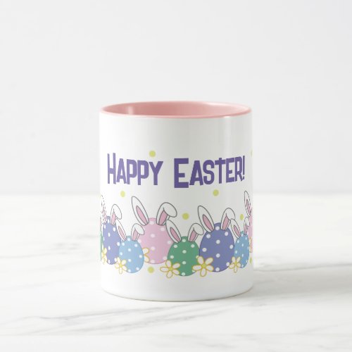 Happy Easter Mug _ Bunny Ear Eggs