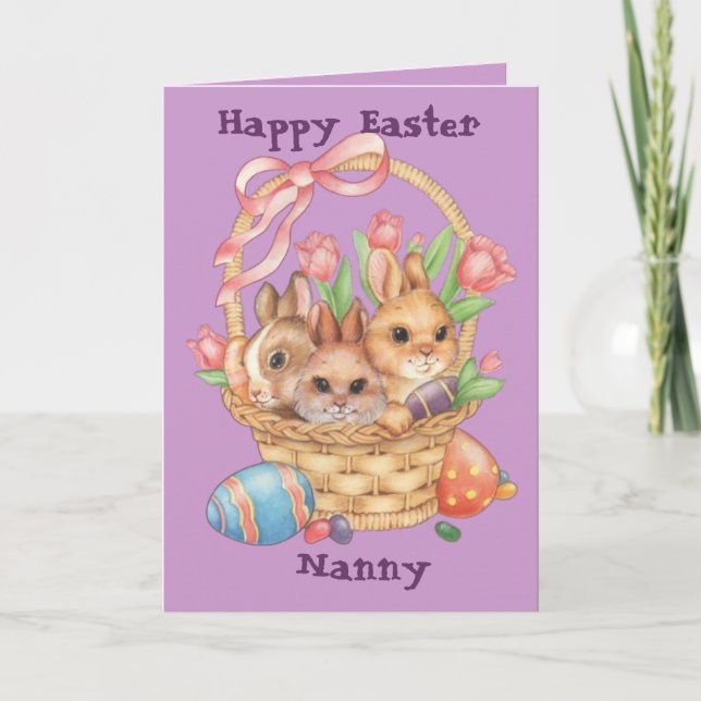 Happy Easter Nanny (Fully Customizable) Holiday Card (Front)