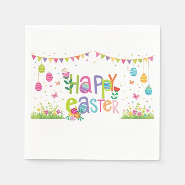 Happy Easter  Napkins (Happy Easter Colorful Napkins!)