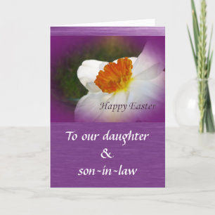Happy Easter Narcissus Daughter, Son-In-Law Holiday Card