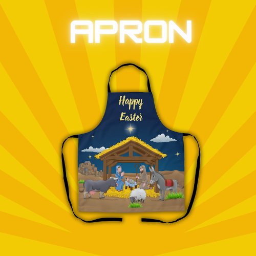 Happy Easter _ Nativity  Apron