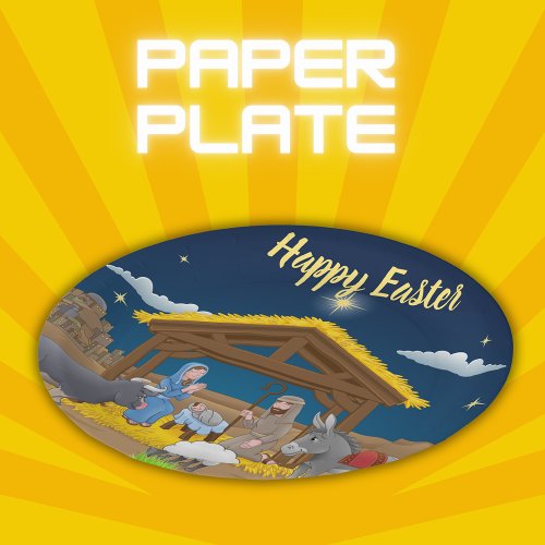 Happy Easter _ Nativity  Paper Plates