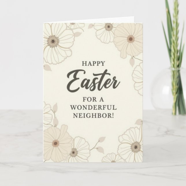 Happy Easter Neighbor Card (Front)