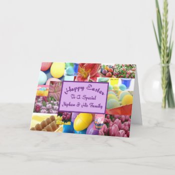 Happy Easter Nephew And His Family Holiday Card by freespiritdesigns at Zazzle