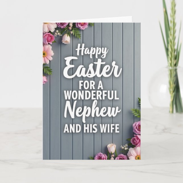 Happy Easter Nephew Wife Card (Front)