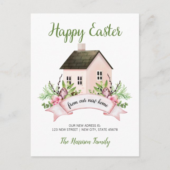 Happy Easter New Home Announcement (Front)