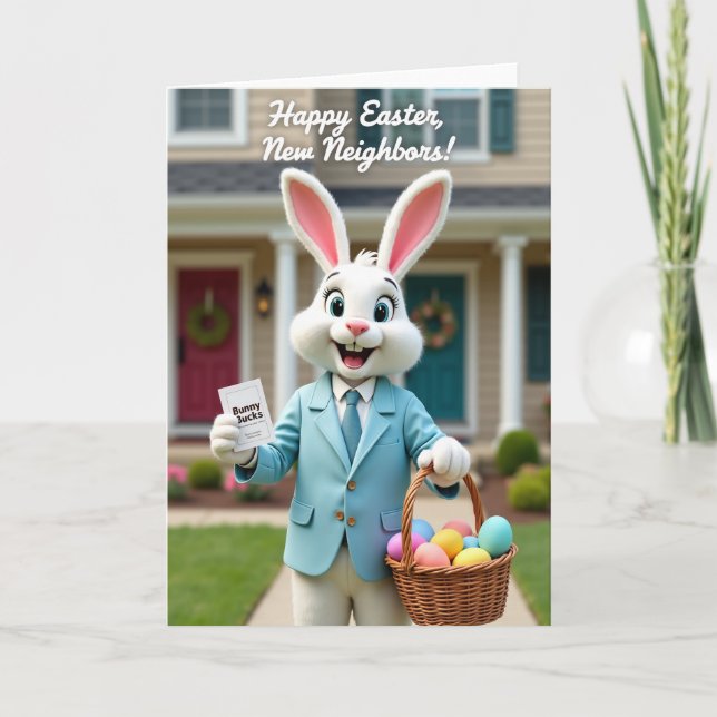 Happy Easter New Neighbor Card (Front)