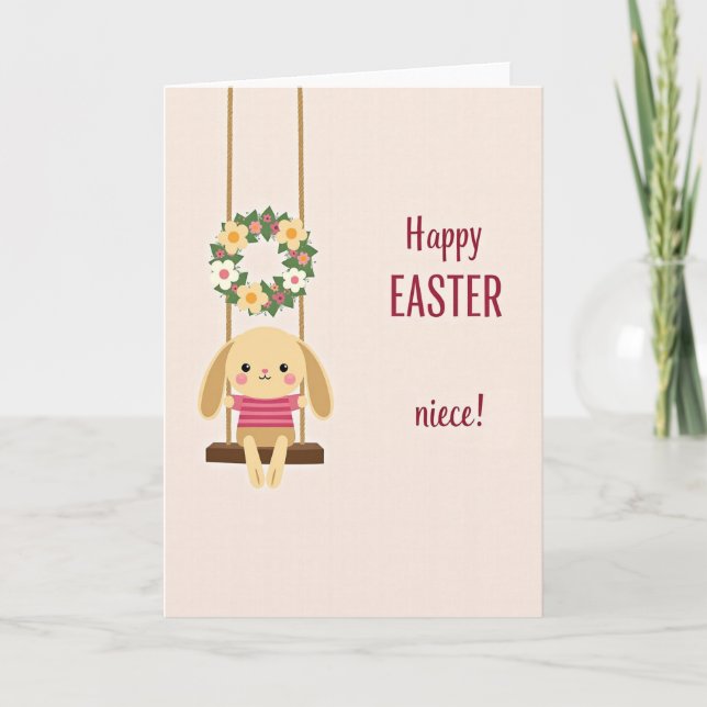 Happy Easter Niece Cute Card (Front)