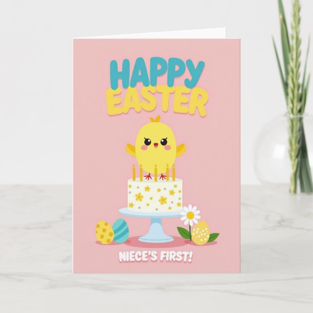 Happy Easter Nieces First Year Card (Front)