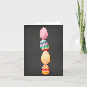 Happy Easter Notecard with Colorful Eggs