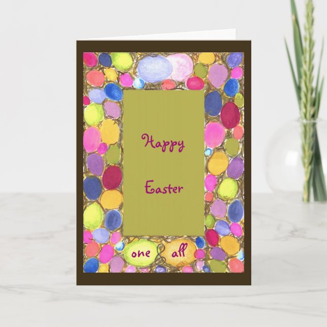 Happy Easter one & all greeting card (Front)