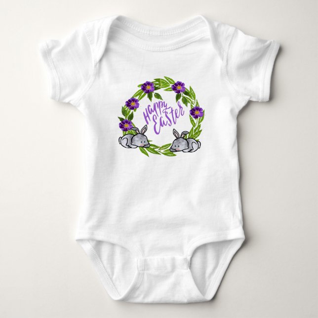 Happy Easter one-Piece Body Suit Baby Bodysuit (Front)