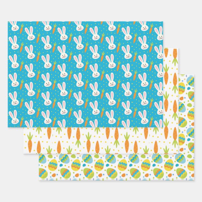 Happy Easter or Spring Occasion Wrapping Paper Sheets (Set)
