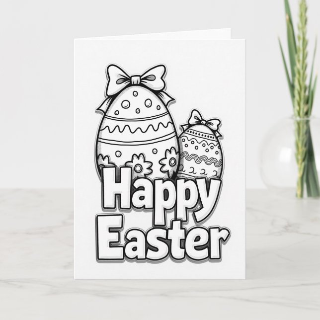 Happy Easter Ornament Card (Front)