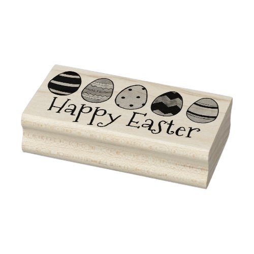 Happy Easter Painted Egg Eggs Easter Basket Stamp