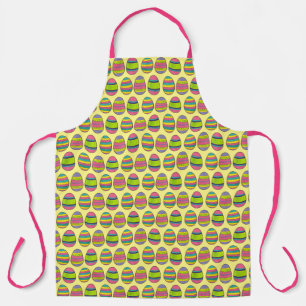 Happy Easter Painted Eggs Basket Egg Hunt Apron