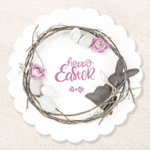 Happy Easter Paper Coaster