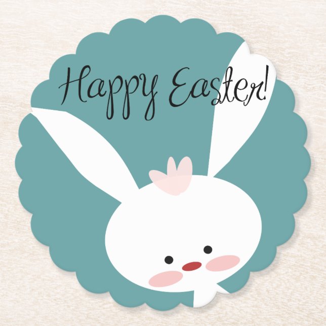 Happy Easter Paper Coaster (Front)