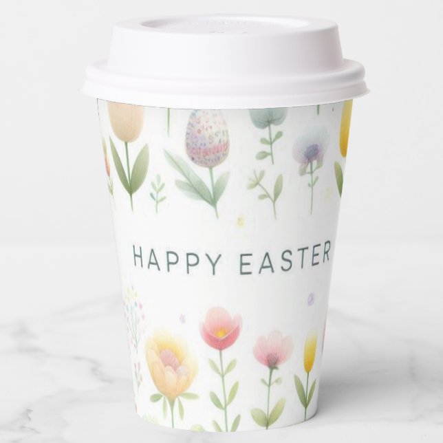 Happy Easter Paper Cups (Left)