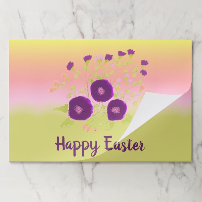 Happy Easter Paper Placemats 25 Piece Set (Folded)