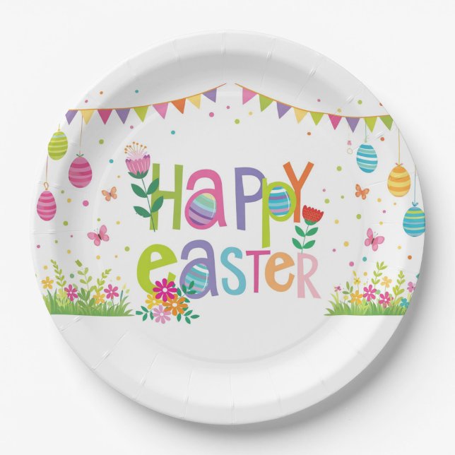 Happy Easter  Paper Plates (Happy Easter Dinner Plates!)