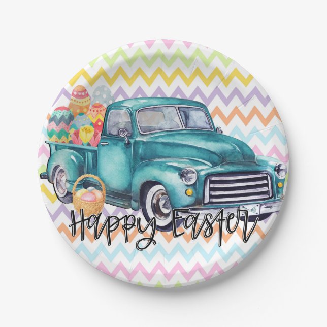 Happy Easter Paper Plates (Front)