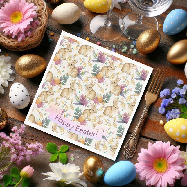 Happy Easter Party Bunnies Galore Napkins (Creator Uploaded)