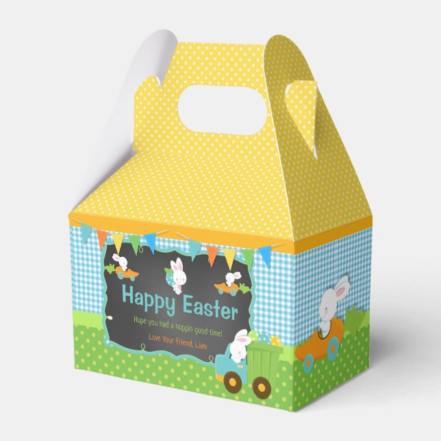 Happy Easter Party Little Bunny Favor Box (Front Side)
