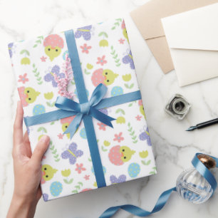 Happy Easter Pastel Colorful Kawaii Spring Cute   Wrapping Paper