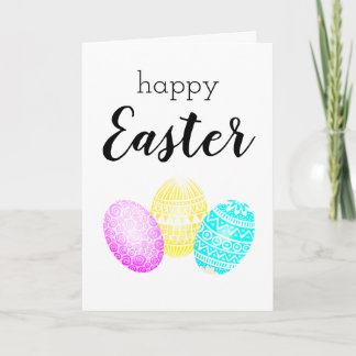 Happy Easter Pastel Egg Greeting Card