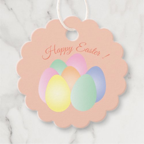 Happy Easter Pastel Eggs Gift  Favor Tags