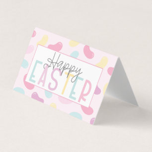 Happy Easter Pastel Jelly Beans Bag Topper Business Card