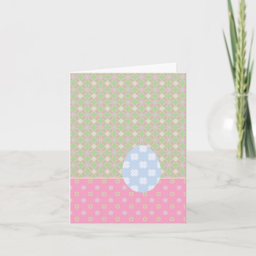 Happy Easter Pastel Pattern Egg Spring Holiday Card
