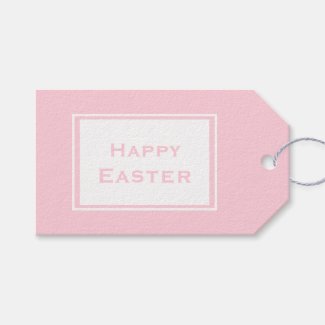 Happy Easter Pastel Pink Modern Gift Tags