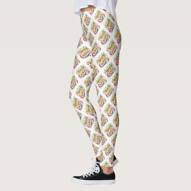 Happy Easter Pattern Leggings (Left)
