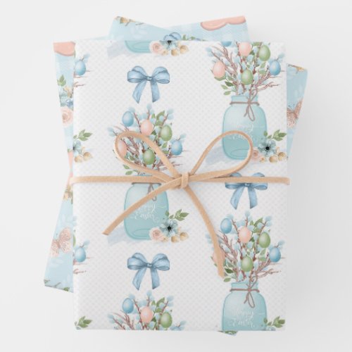 Happy Easter Pattern  Wrapping Paper Sheets