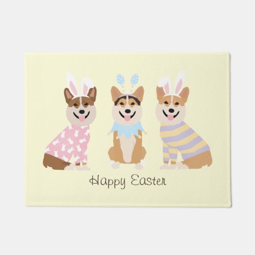Happy Easter Pembroke Welsh Corgi Dogs Doormat