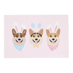 Happy Easter Pembroke Welsh Corgi Dogs Placemat