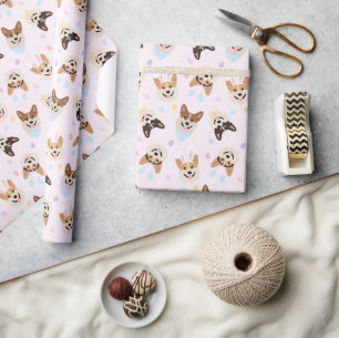 Happy Easter Pembroke Welsh Corgi Dogs Wrapping Paper