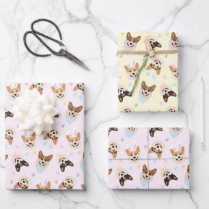 Happy Easter Pembroke Welsh Corgi Dogs Wrapping Paper Sheets