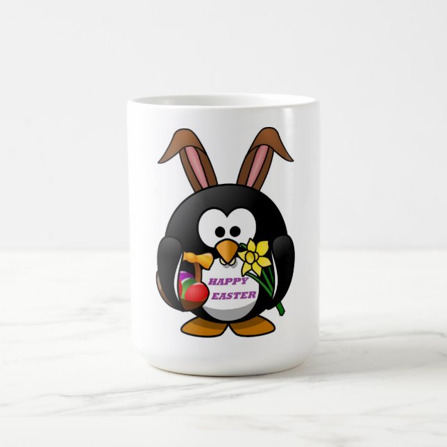"HAPPY EASTER" PENGUIN BUNNY COFFEE MUG (Center)