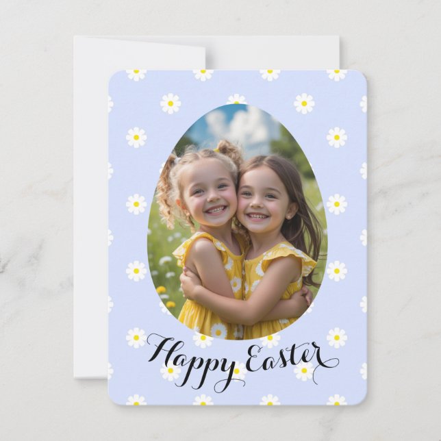 Happy Easter Personalized Photo Holiday Card (Front)