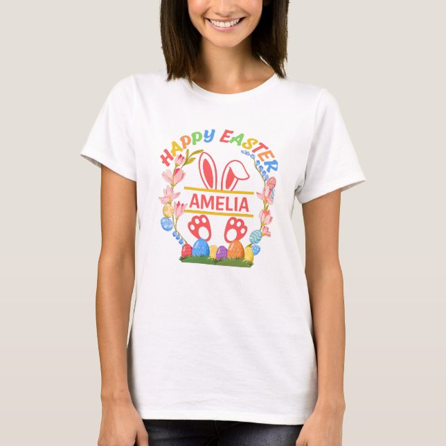 Happy Easter Personalized  T-Shirt (Front)