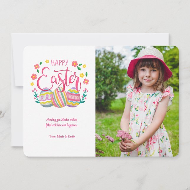 Happy Easter Photo Card (Front)
