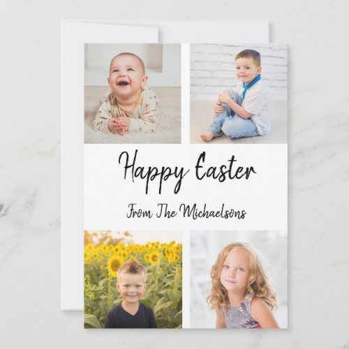 Happy Easter Photo Collage Holiday Card