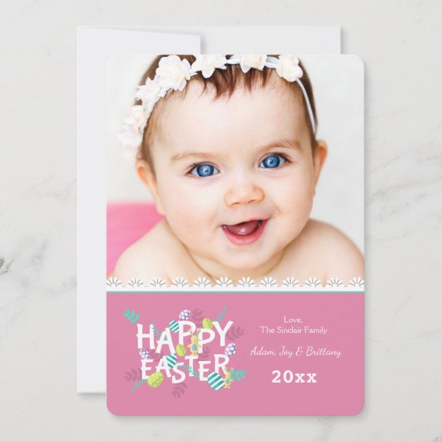 Happy Easter Photo Greeting Card (Front)